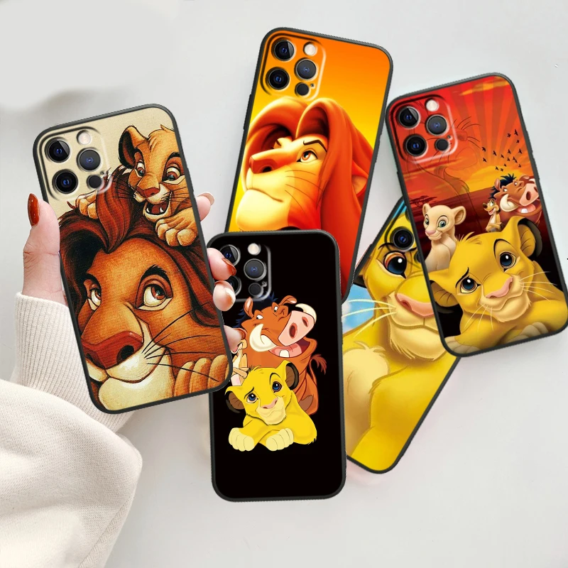 The Lion King Simba Per Iphone 15 14 13 12 11 Xs Xr X 8 7 Se Ultra Pro Max Plus Mini Custodia Nera Per Telefono