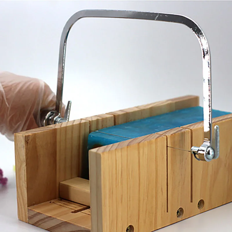 Soap Cutter String Saw Cutting Knife with Wooden Handle Soap Cutter Mold Cutting Making Tool for DIY Candles Trimming