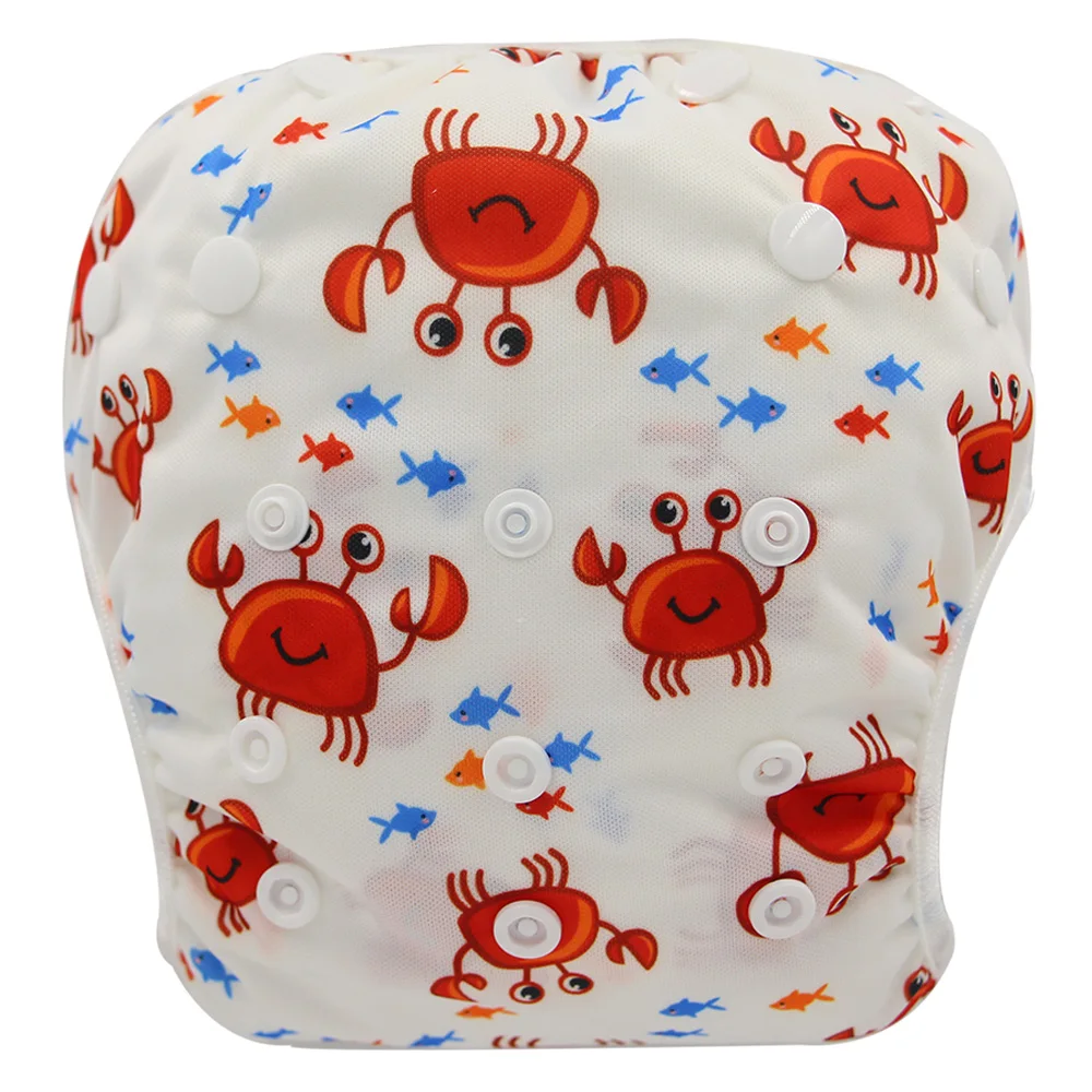 Ohbabyka Washable Baby Diapers Unicorn Animals Swim Diaper Unisex