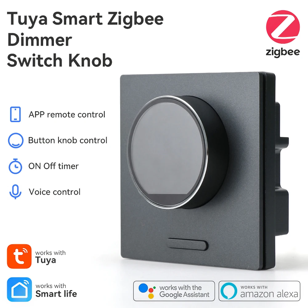 Tuya Smart Life Zigbee Wireless Scene Switch Knob Button Led Light Dimmer  Remote Controller Work With Alexa Google Assistant - Temu