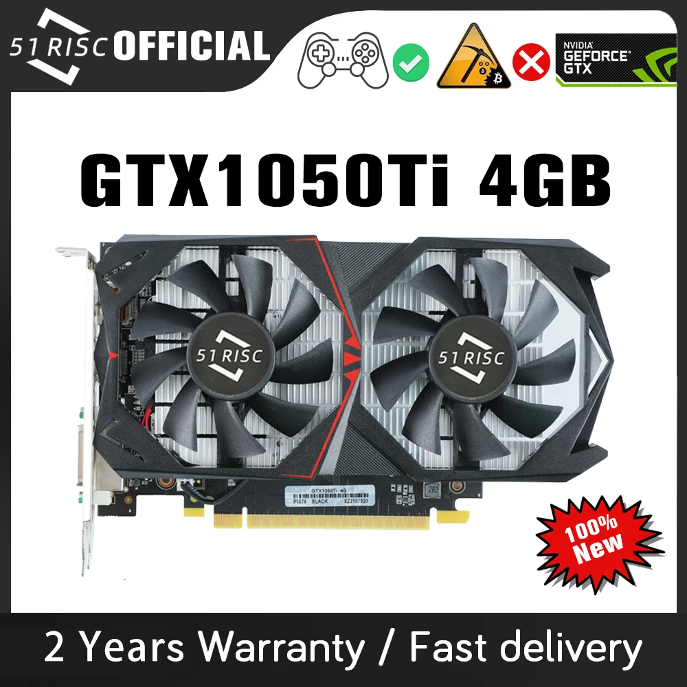 Sheli 51risc Graphics Card Gtx1050ti Gpu 4gb Ddr5 Pci-e 128bit For
