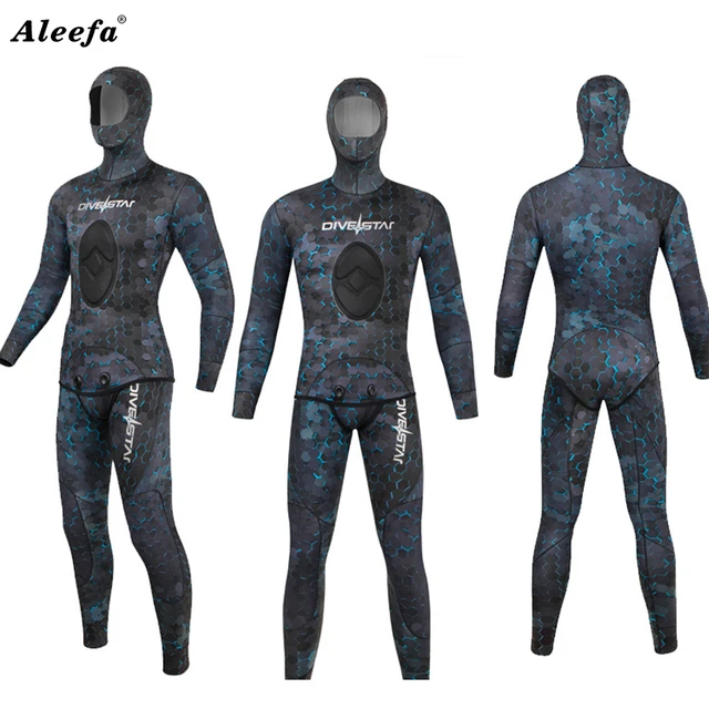 Bestdive Men's Spearfishing Wetsuit 1.5mm/3mm Neoprene 2-Piece