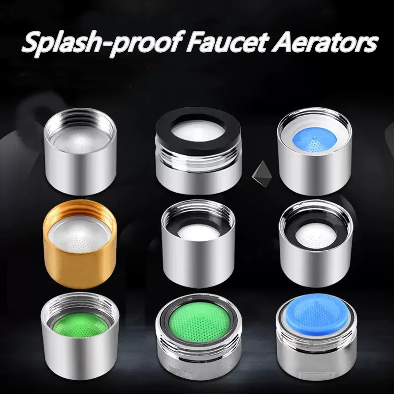 อะแดปเตอร์เปลี่ยนก๊อกน้ำประหยัดน้ำ1ชิ้นตัวกรองแบบผสมหัวฉีดแบบเกลียวก๊อกน้ำในห้องน้ำ24มม. ชิ้นส่วนในครัว 1