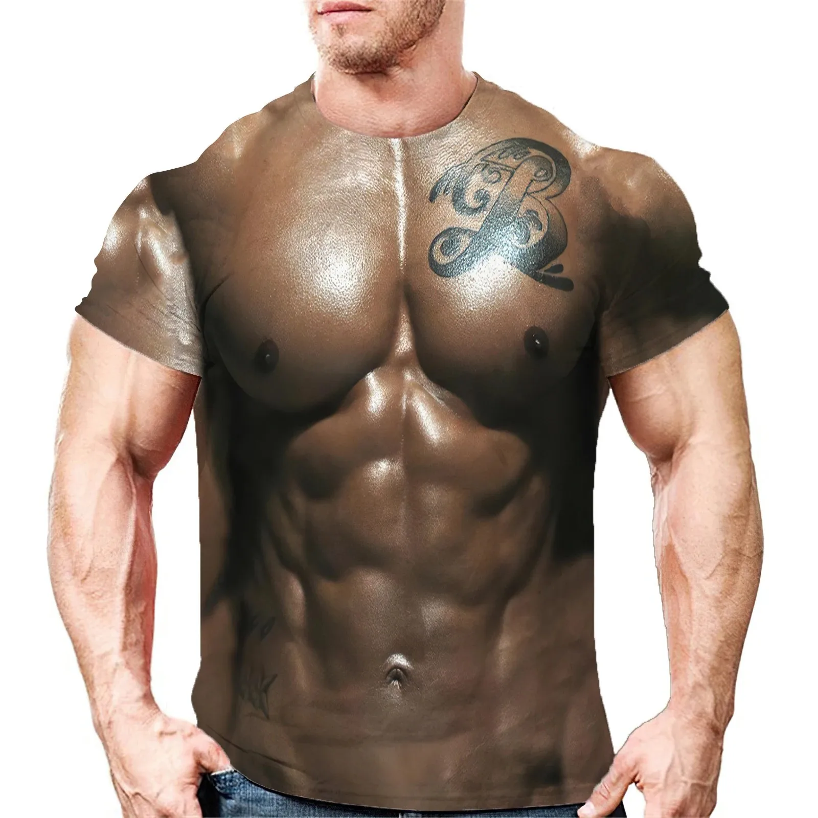 Portrait Of A Young Physically Fit Tattoo Man Showing His Well Trained Body  - Muscular Athletic Bodybuilder Fitness Model Posing After Exercises Stock  Photo - Alamy, image size:1600x1600