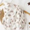 HappyFlute 1PCS Nature Printing 120*110CM  Muslin Cotton Fabric Baby Swaddle Light Blanket Baby Infant Wrap 3