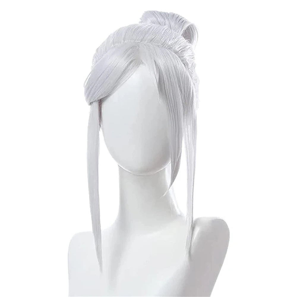 thumbnail image 1 of Peluca de cosplay de Game Valorant Viper Fade Neon JETT, cabello sintético resistente al calor, para fiesta de Halloween, juego de rol y gorro de peluca, 1 of 5