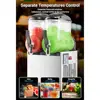 Commercial Stainless Steel Slushie Machine 30L x 2 Tanks Frozen Drink Maker Low Noise Operation Easy Clean Consistent Texture 3