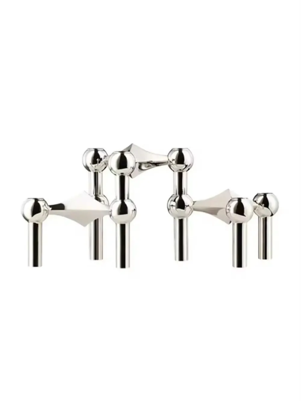 Metal Molecular Structure Candle Holder Nordic Silver Candlestick Centerpiece Living Room Decoration Gift Home Decore Candelabra - Image 6