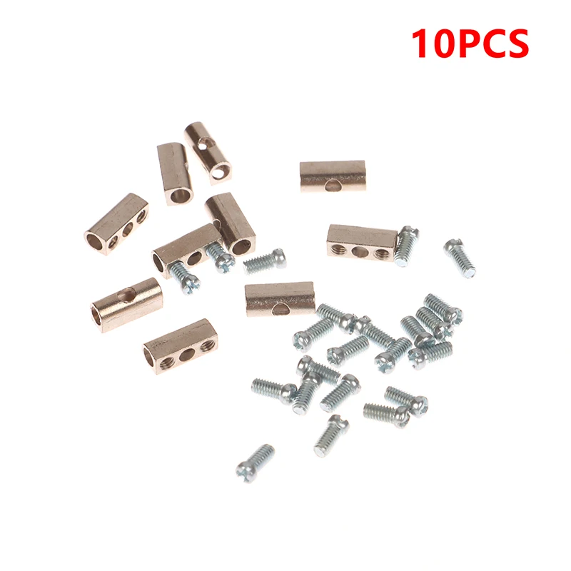 Description Picture 2 of item10Pcs Wire Rope Buckle DIY Double Hole Thread Lock Wire Rope Fixing Parts Lighting Hanging Rope Hardware Accessories