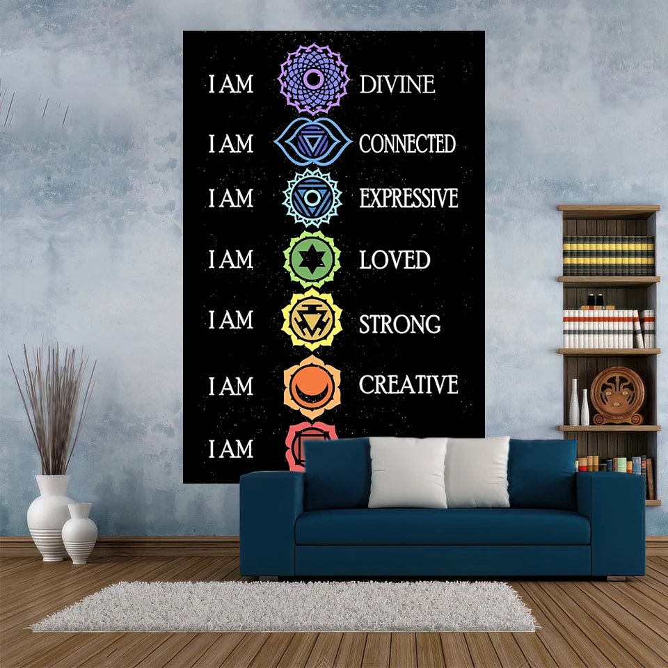 Tenture Murale Mandala Bouddha Dollin&Dockin - 250x150 Cm, Polyester - Décoration Salon Chambre