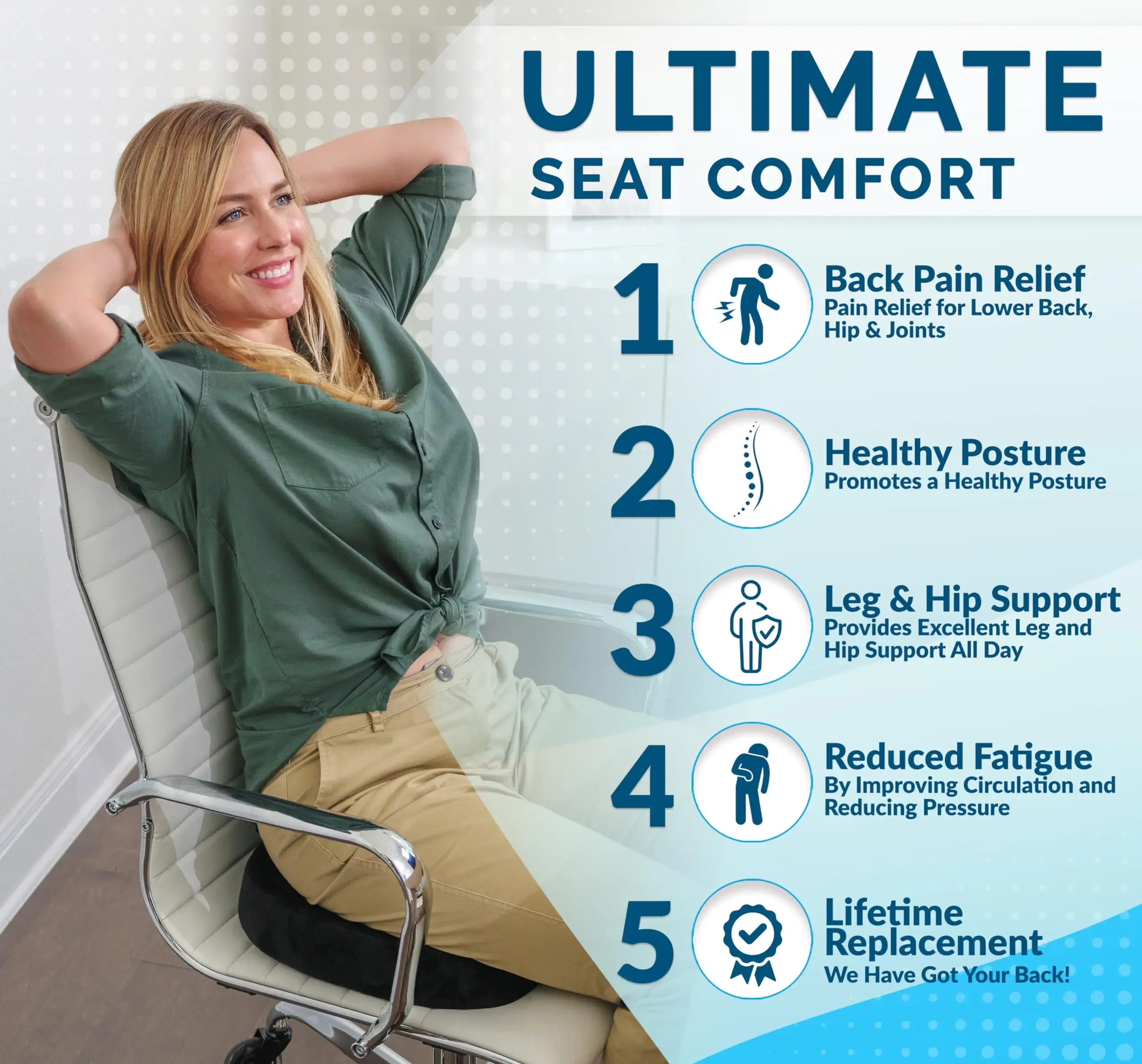 Sitting Cushion Office Chair Cushion-Gel-cool and seat puffs for tailbone pain-Desk and Chair Car seat cushions for Driving