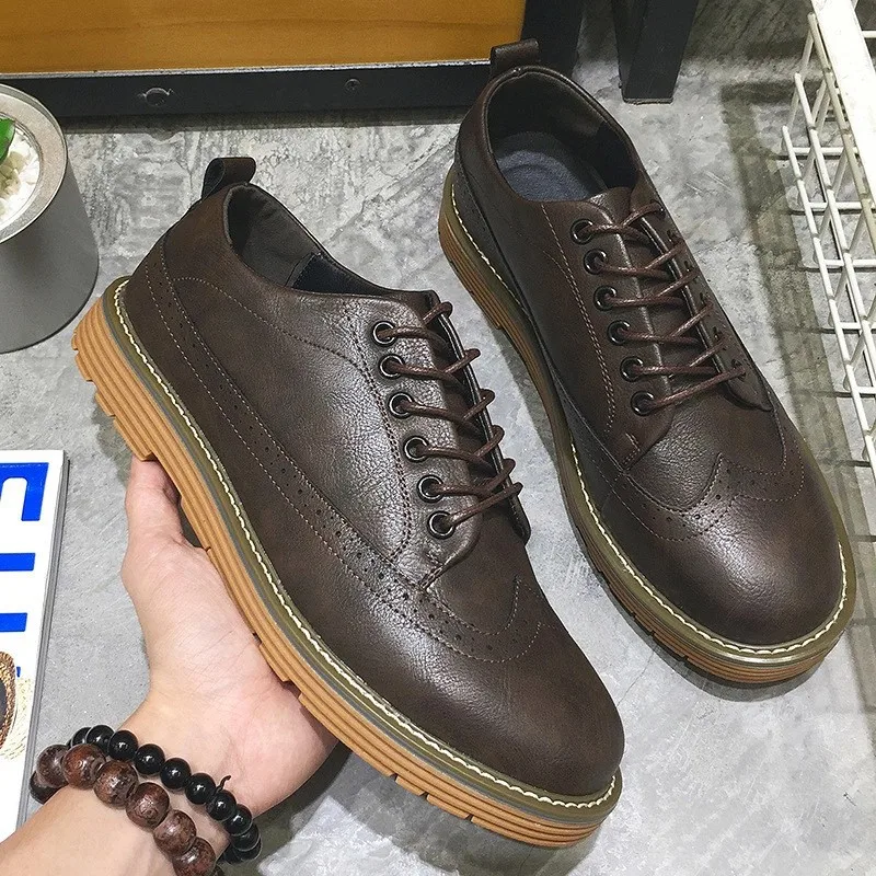 

Туфли-оксфорды Brogues мужские кожаные, дизайнерская обувь, модные роскошные, черные