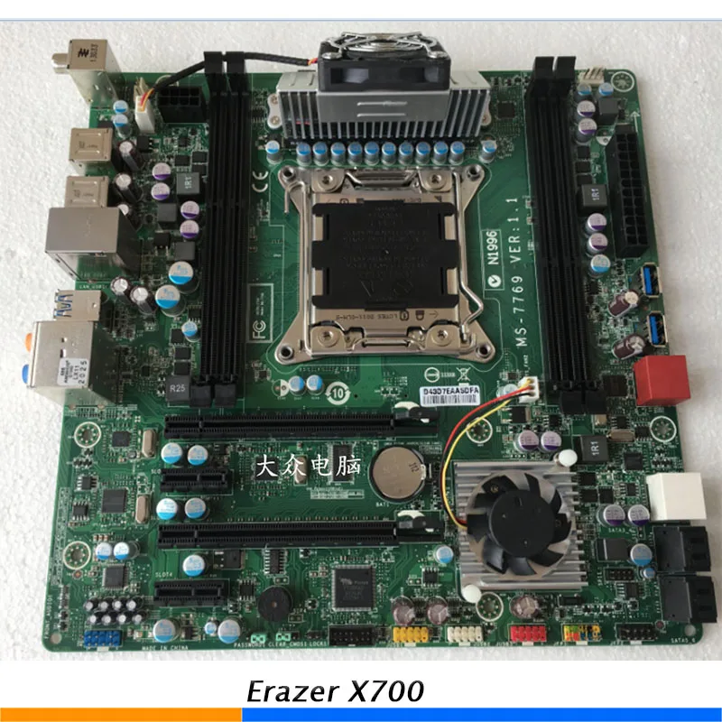 Desktop PC Motherboard For Lenovo Erazer X700 MS 7769 X79 2011 SATA6GB S 90001927 Support E5