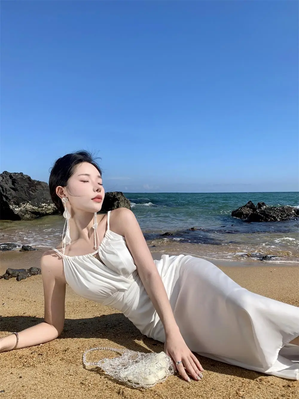 Elegant Bodycon Satin Dresses for Women Halter Sleeveless Slim Mermaid Evening Party Dress Prom Robe Summer New Vestidos Mujer