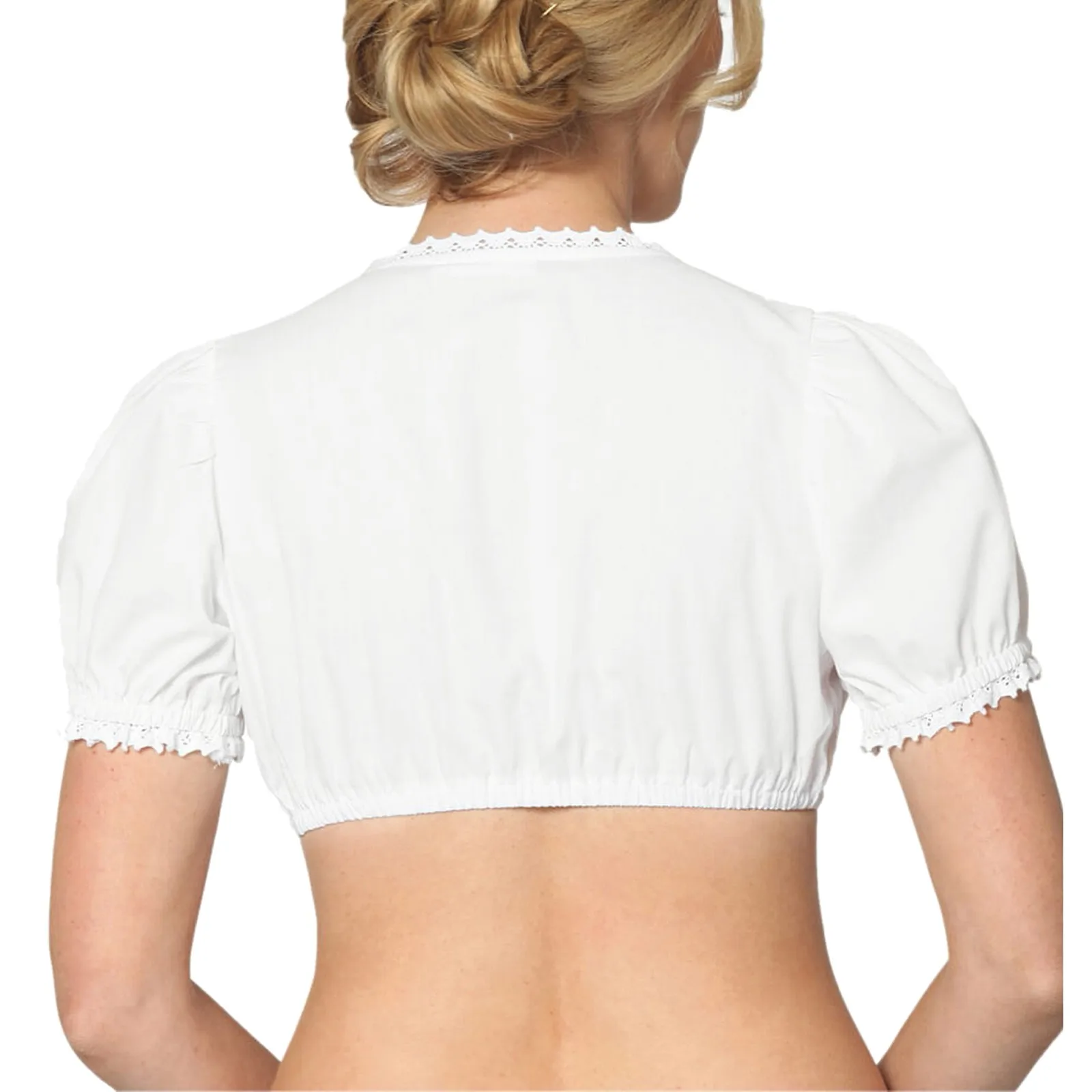 Beer Festival Traditional Women Wrap Crop Tops Square Neck Short Sleeve Stylish Women's Elegant Sexy Blouse White Dirndl Blouses