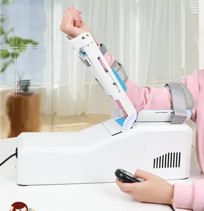 상지 편마비 뇌졸중 골절 환자, 수술 후 재활 훈련 보조, 팔꿈치 관절 자동 굴곡 익스텐션