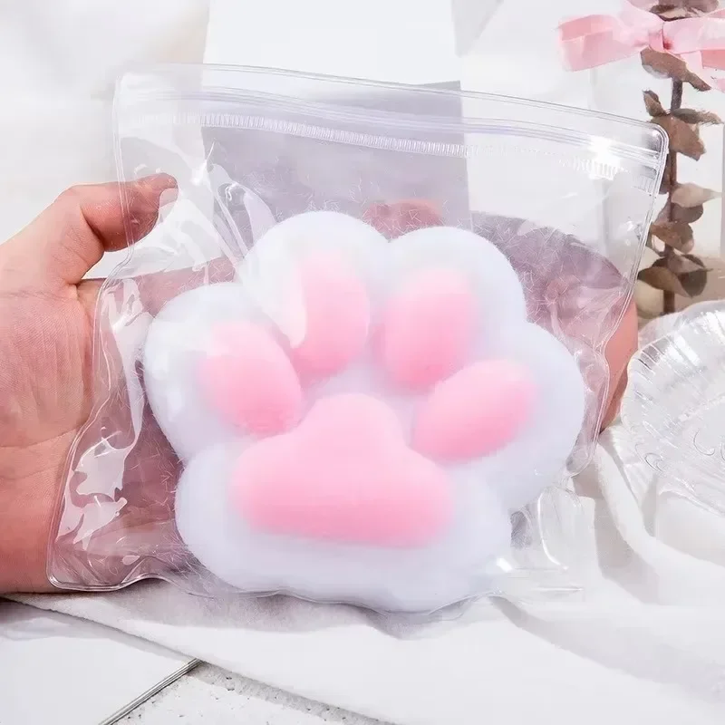 Funny Squishy Squeeze Toy Cat Foot Antistress Stress Relief Toy Decompression Mochi Fidget Girl Boys Silicone Slow Rebound Toys 2