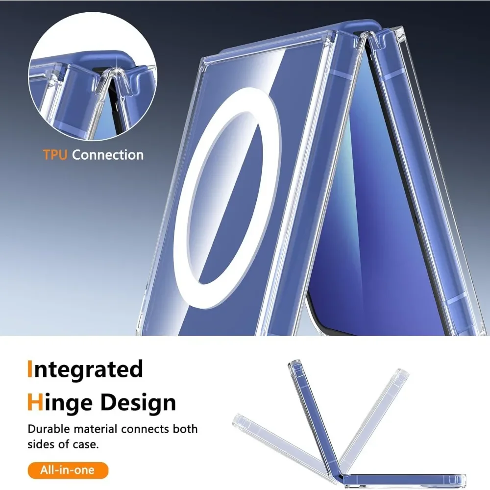 Premium Transparent Magnetic TPU Acrylic Protective Case with Wireless Charging Support