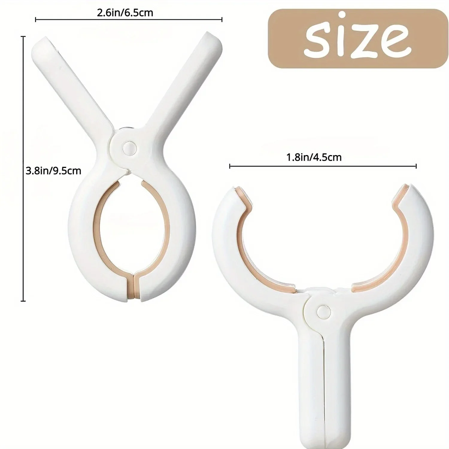 Beach Towel Clips Clothes Pegs 1/6/12Pack Plastic Clothes Pins with Strong Anti-Rust Springs Heavy Duty