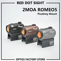 ROMEO5 Red Dot Sight Holographic Reflex Compact 2 MOA Airsoft Riflescope Hunting Scope With Riser 20mm Rail Mount 1