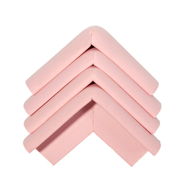 4Pcs Child Baby Safety Silicone Protector Table Corner Edge Protection Cover Children Anticollision Edge & Guards pink