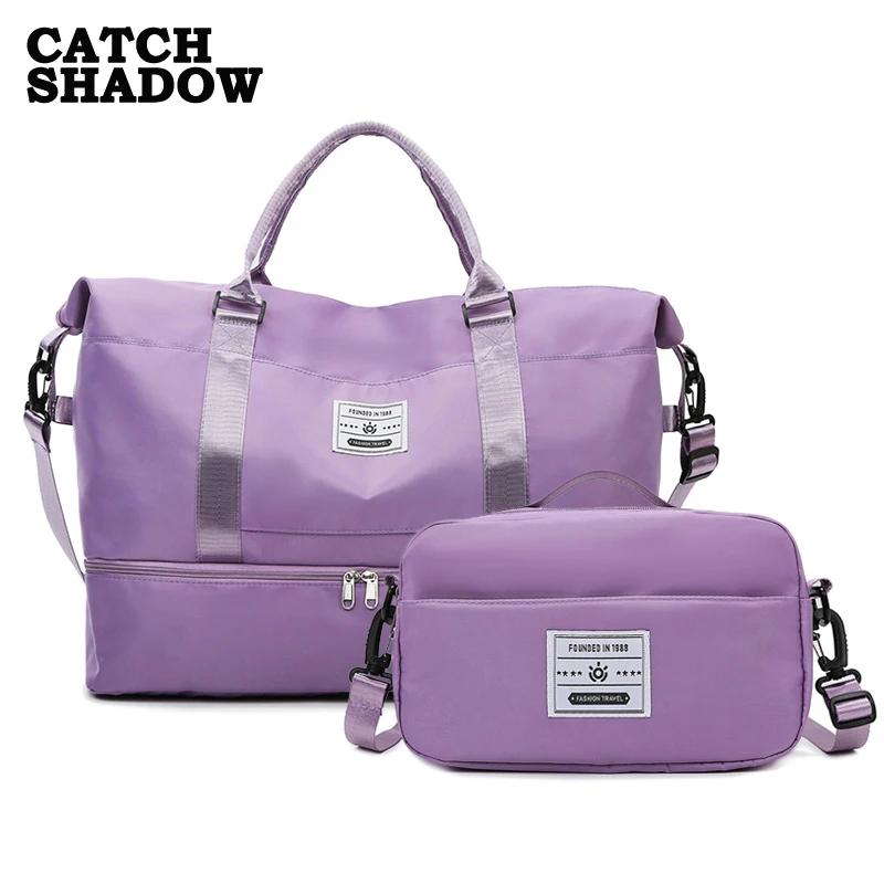 Trendy Women's Fitness Luggage Bag Waterproof Dry Wet Separation Multifunctional Large Capacity Travelling Bag Men
