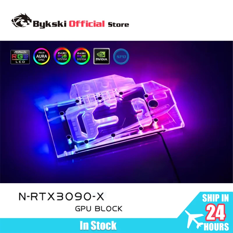 Bykski N-RTX3090-X GPU Water Block Use for NVIIDIA RTX 3090