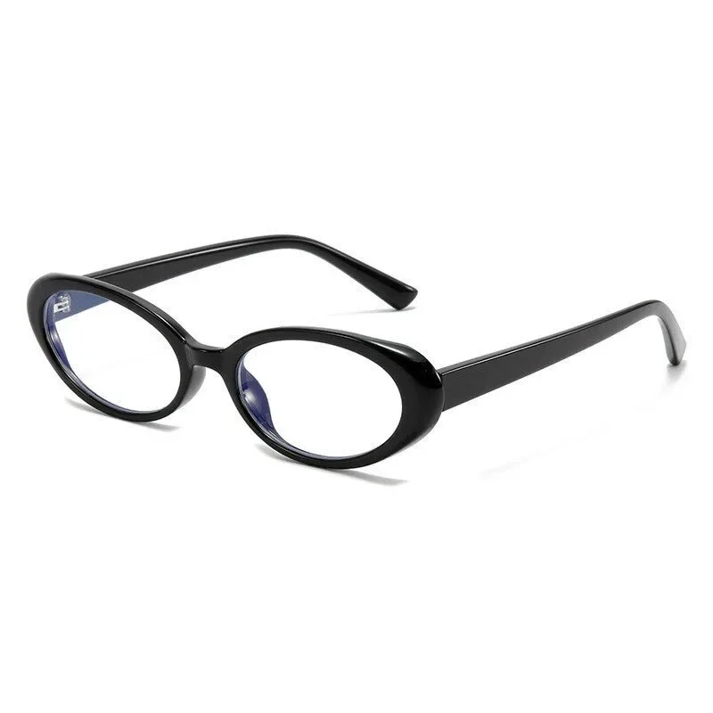 Luxury Brand Designer Oval Frame Glasses Retro Anti Blue Light Ladies Reading Eyewear Finished Farsighted Eyeglasses Diopter 6