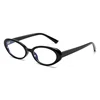 Luxury Brand Designer Oval Frame Glasses Retro Anti Blue Light Ladies Reading Eyewear Finished Farsighted Eyeglasses Diopter 6