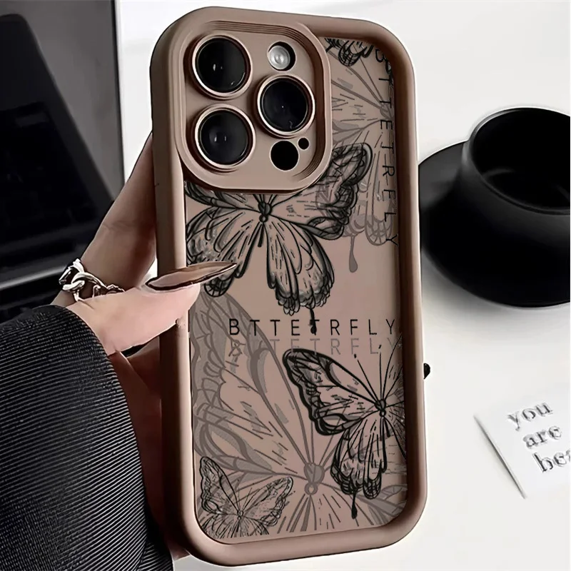 Elegant Abstract Line Butterfly Case – Stylish Protective Cover