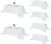 6 Pack Rectangle Tablecloth, 90x156 Inch, Stain Resistant and Wrinkle Polyester Table Cloth, Fabric Table Cover for Kitchen 1