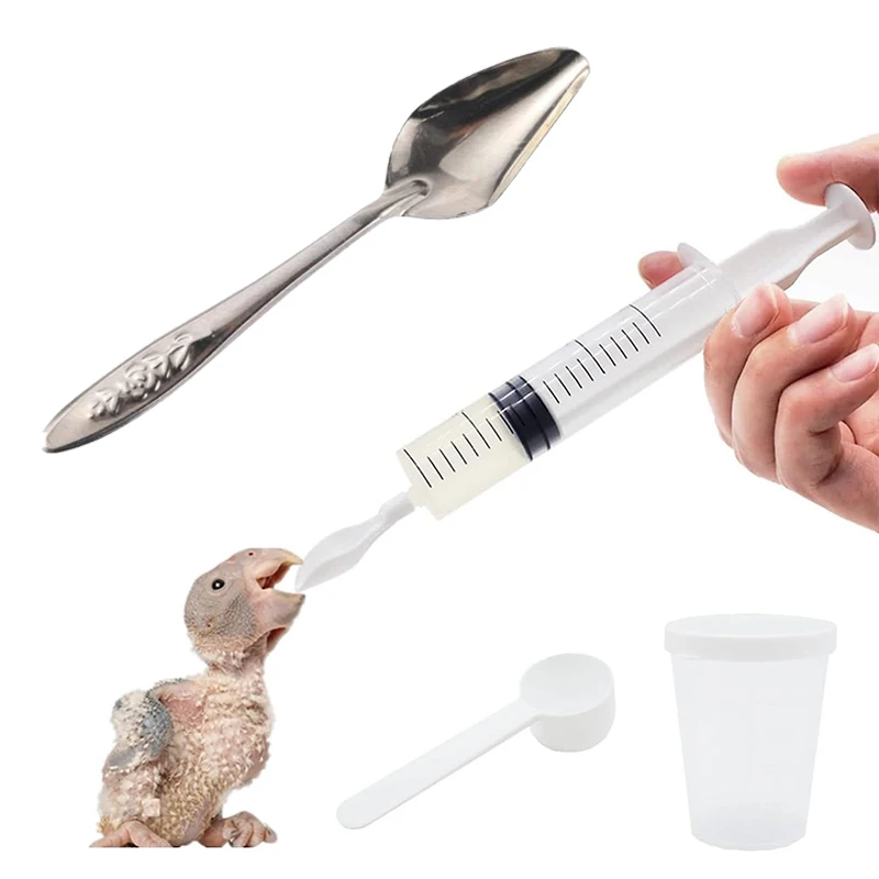 Bird Feeding Spoon Feeder Baby Bird Parrot Water Medicine Feeding Spoons Liquid Food Scoop Small Pets Tools parrot feeder