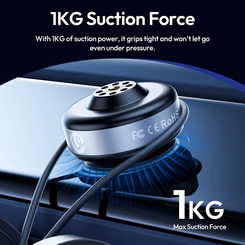 Ulanzi SK-23 Electric Suction Base with 1/4" Screw for Dashboards Windshields Side Windows Sunroofs for Smartphone Camera Shots