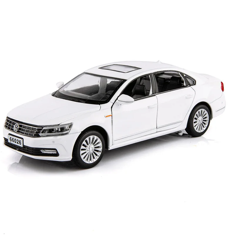 1/32 Volkswagen Passat Toy Car Model Diecast Alloy Metal Miniature Sound & Light Pull Back 1:32 Collection Gift For Boy Children 5