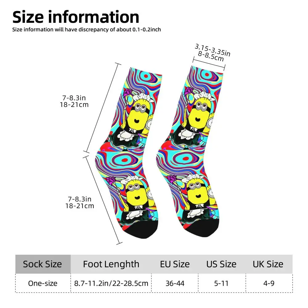 Custom Cool Print M- Minions Cartoon Socks for Women Men Stretchy Summer Autumn Winter M- Minions Bananas Crew Socks 125 See0bf8f9cf864bf0bc6f777bbb077097U