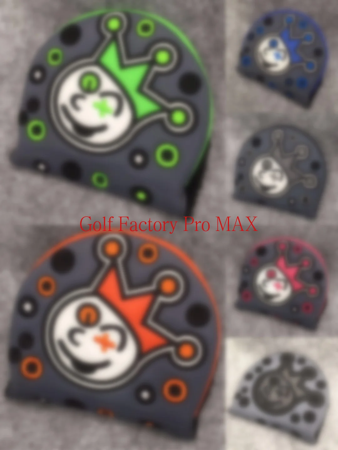 Clown Custom Golf Club Mallet Putter Headcover Fun Flower Junk Dog Crown Sport Golf Club Mallet Putter Head Protection Cover