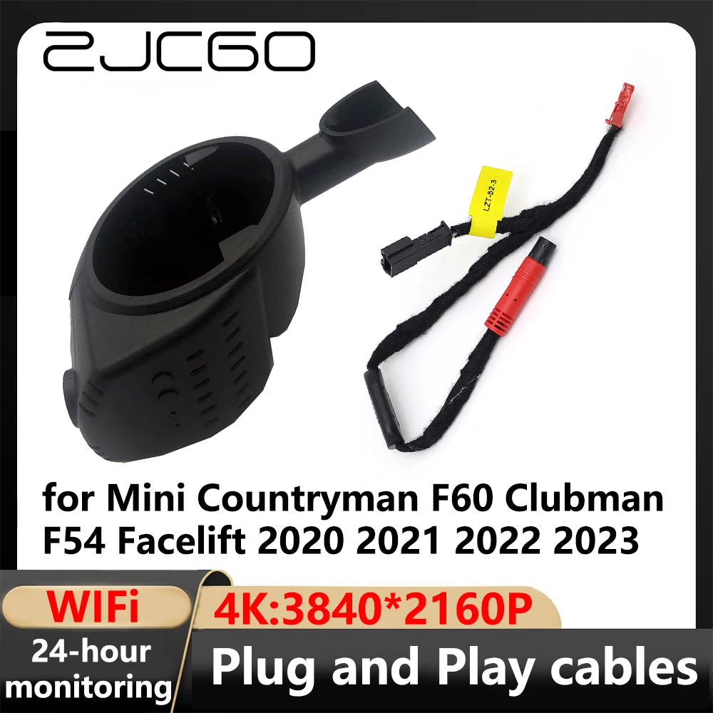 

ZJCGO 4K Wifi 3840*2160 Car DVR Dash Cam Camera Video Recorder for Mini Countryman F60 Clubman F54 Facelift 2020 2021 2022 2023