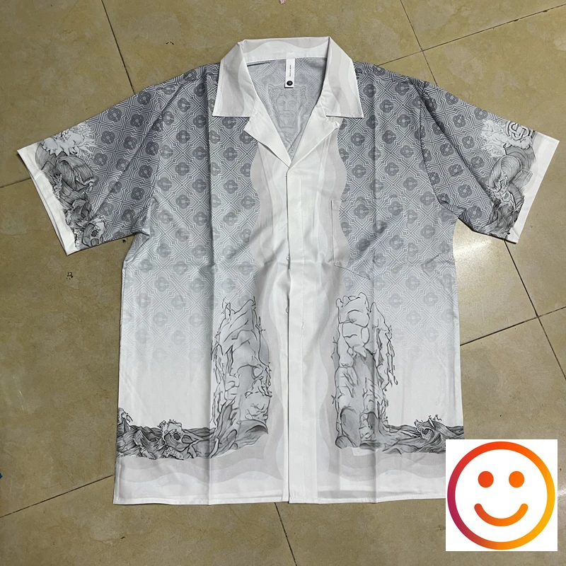 Protecteur Desmers Gypsum Sculpture Print Shorts Shirts Set Men Women Summer Hawaii Beach Surf Loose Suit