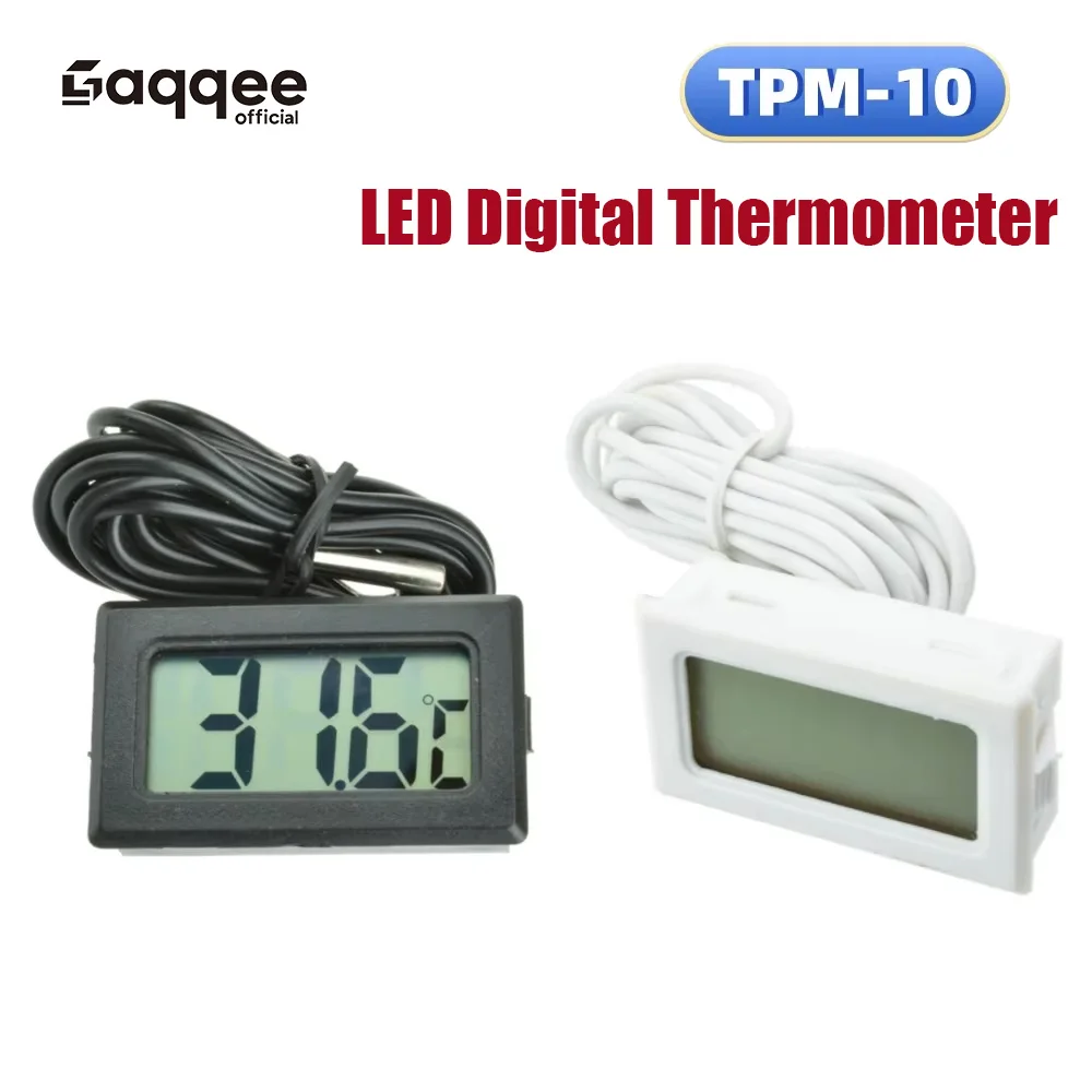 LED Digital Thermometer with 2M Probe and Temperature Sensor