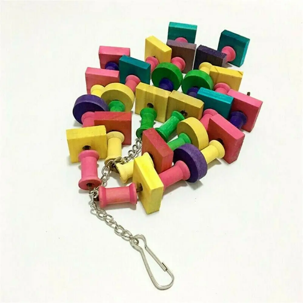 1pcs Parrot Chewing Toy Bird Parrot Blocks Knots Tearing Toy Bird Cage Bite Toy For African Grey Macaws Cockatoos 3