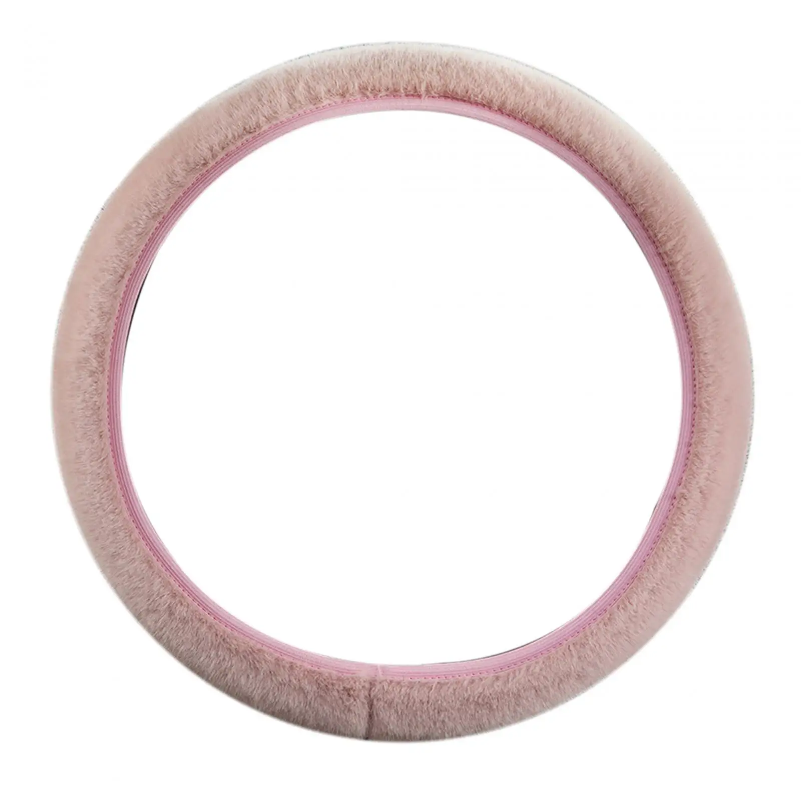 15 inch winter plush steering wheel cover protector, non-slip, easy to install,