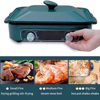220V multi-functional cooking pot household network red split pot electric hot pot barbecue electric cooking pot barbecue one po 2