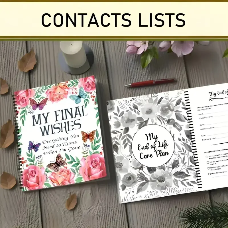 Daily Planner Notepad My Final Wishes End of Life Planner Journal Notebook Everything You Need to Know When I'm Gone Last Wishes 6