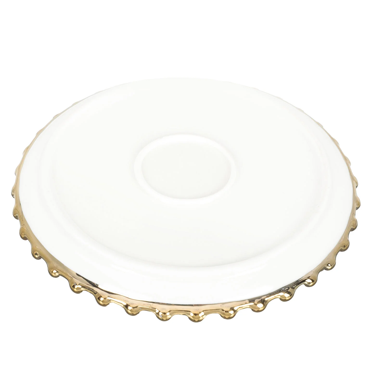 Ceramic Plate Round Breakfast Tray Dessert Dish Steak Platter White Tableware Serving Plates Banquet Plates Kitchen