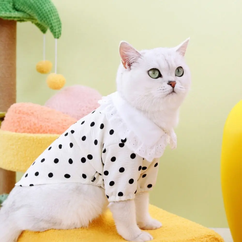 Pet Supplies Cute Dog Polka Dot Vest Fashion Soft Pet Summer Skirt Breathable Thin Design Dog Clothes For Puppy Kittens