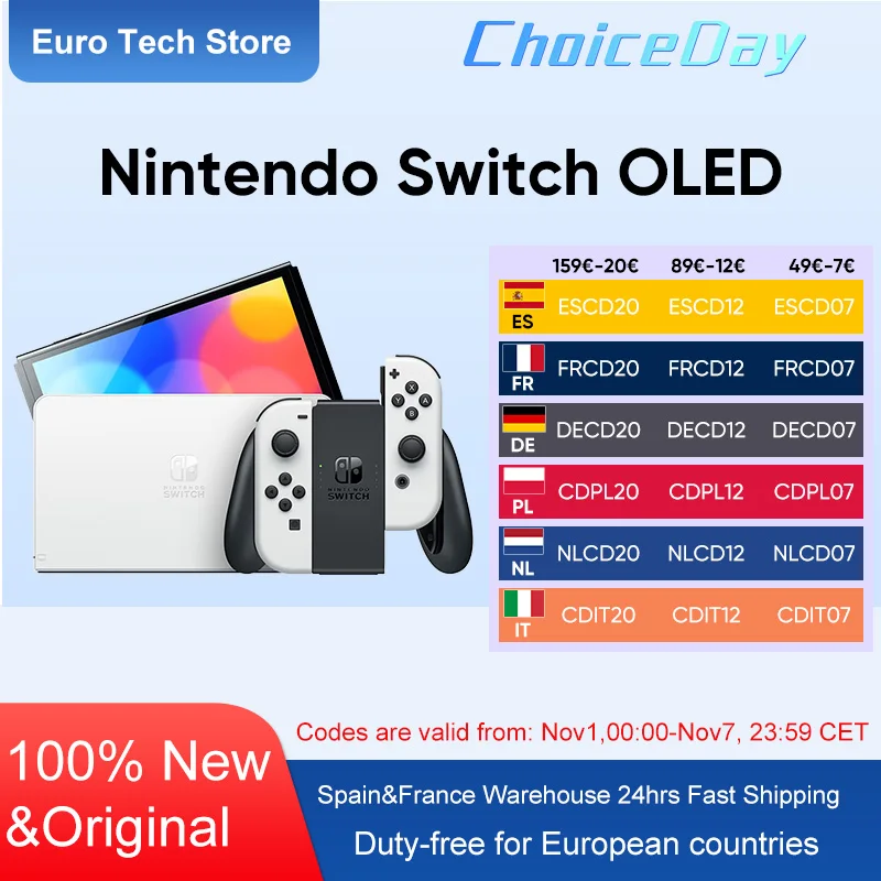 Konsola do gier Nintendo Switch OLED z EU za $223.00 / ~817zł Konsola do gier Nintendo Switch OLED z EU za $223.00 / ~817zł