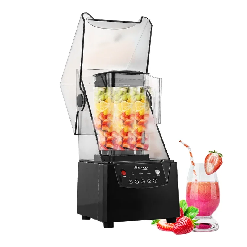 Smoothie Machine komercyjny kaptur dźwiękoszczelne urządzenie do gotowania cichy mikser do sklepów z herbatą Smoothie kruszony sokowirówka do lodu