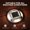 Solar Outdoor Driveway Lights 12 Pack Deck Dock Waterproof Markers Step Garden Patio 2 Color Modes LED Beads Rustproof Aluminum 3