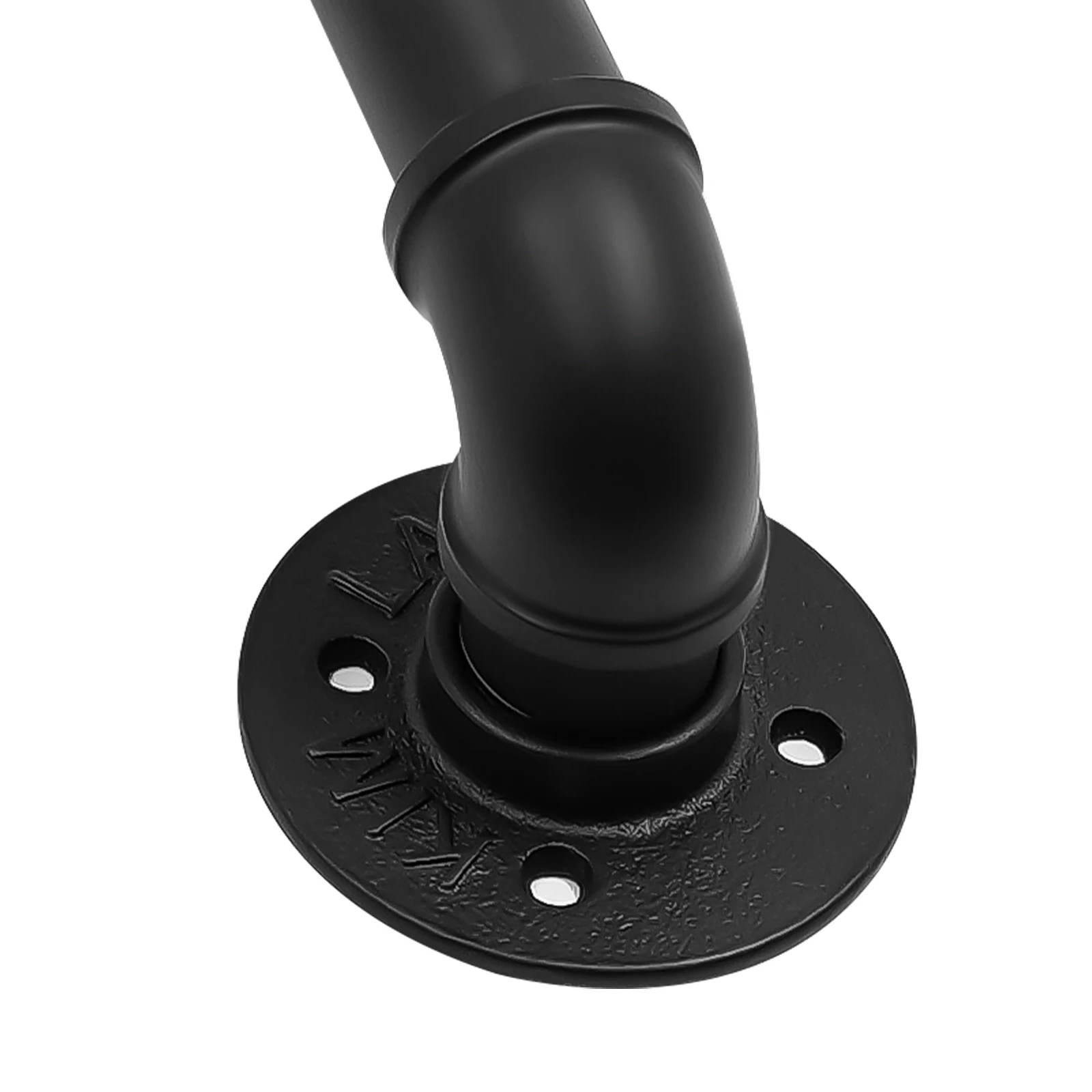 12FT Metall-Treppengeländer Wandmontiertes Rutschfestes Sicherheits-Treppengeländer Schwarzes Stufenbaluster-Handlaufsystem – Detail 6
