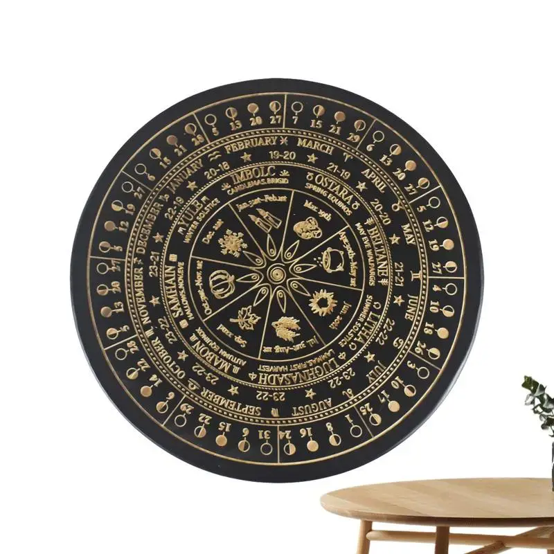 

Wooden Divination Pendulum Board Dowsing Board Carven Pendulum Divination Star Board Round Divination Tool For Beginners